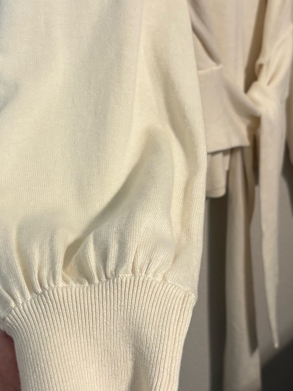 Ralph Lauren Cream Tie-Waist Long-Sleeve Sweatee - Picture 5 of 8